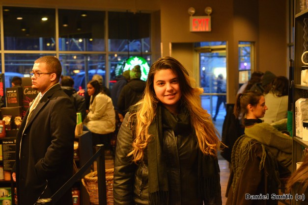 The Girl And The Starbucks Crowd
