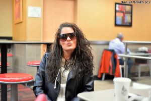 Girl With Sunglasses Blowing Kiss