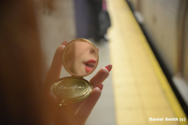 Mirror And Red Lips.
