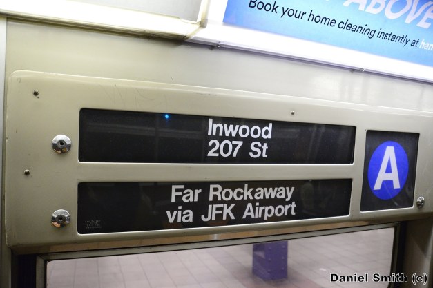 R68 A Train Interior Rollsign