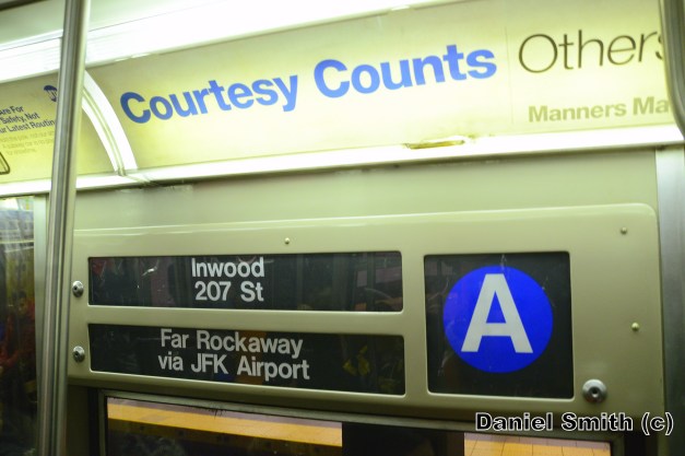 R68 A Train Interior Rollsign