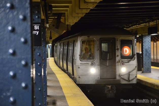 R68 D Train Entering Whitehall Street