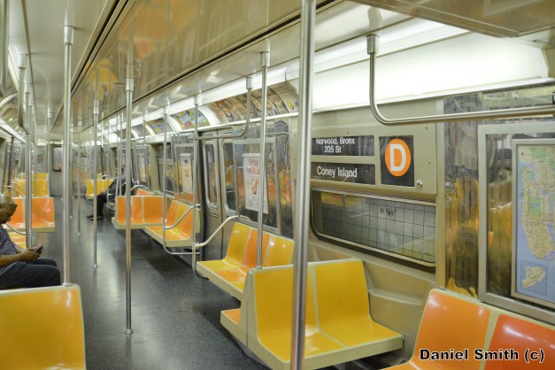 Westinghouse R68 (D) Train Interior