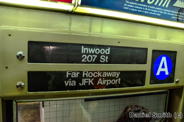 R68 A Train Interior Rollsign