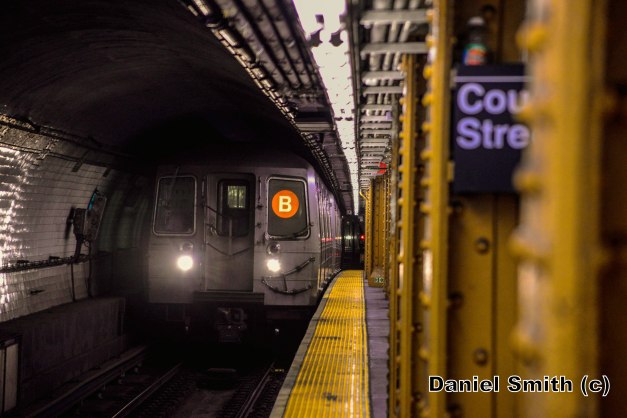 R68A B Train Enters Court Street
