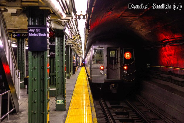 R68A B Train Leaves Jay Street