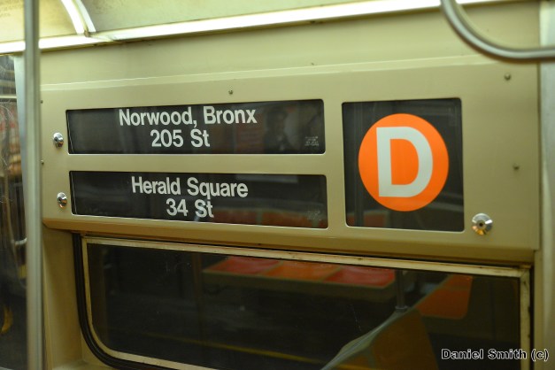 Westinghouse R68 (D) Train Interior Rollsign