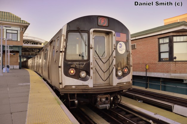 R160A-2 F Train At Coney Island